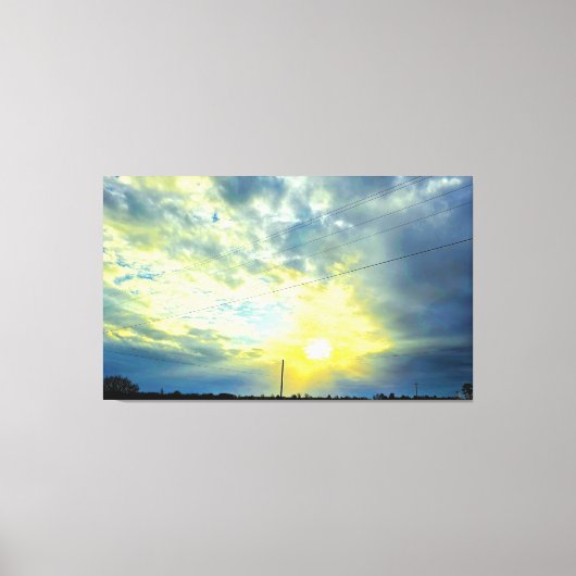 Lichtstrahlen Leinwanddruck (Vorderseite)