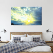 Lichtstrahlen Leinwanddruck (Insitu (Schlafzimmer))
