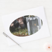 Lichtstrahlen Ovaler Aufkleber (Umschlag)