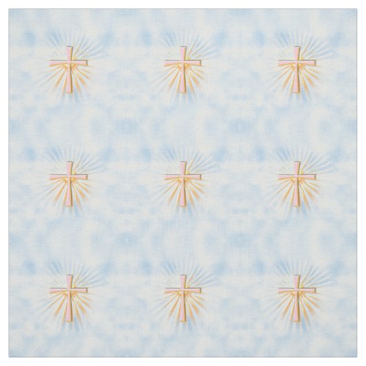 Lichtstrahlen religiösen Kreuzes Stoff (Muster)