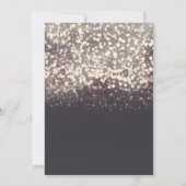 Lichtstrahlen Romantische Moderne Gray Wedding Einladung (Rückseite)