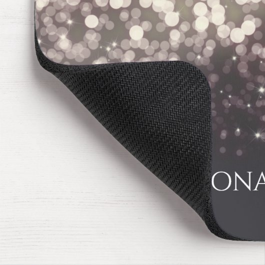 Lichtstrahlen Romantischer Grau Moderner Glamour Mousepad (Ecke)