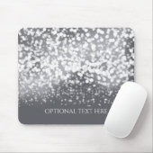 Lichtstrahlen Romantischer Silber Moderner Glamour Mousepad (Mit Mouse)