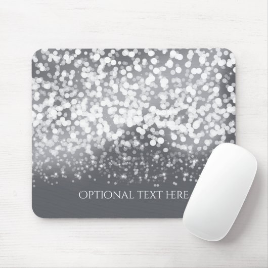 Lichtstrahlen Romantischer Silber Moderner Glamour Mousepad (Mit Mouse)