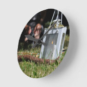 Lichtstrahlen Runde Wanduhr (Winkel)