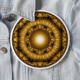 Lichtstrahlende geometrische Ornamente Button