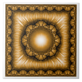 Lichtstrahlende geometrische Ornamente Fliese