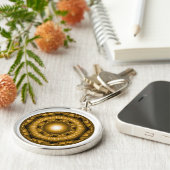 Lichtstrahlende geometrische Ornamente Schlüsselanhänger (Seite)