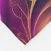 Lichtstrom - Bold Lila, Aquamarin & Gold Abstrakt Fleecedecke (Ecke)