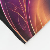 Lichtstrom - Bold Lila, Aquamarin & Gold Abstrakt Fleecedecke (Ecke)