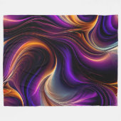 Lichtstrom - Lila, orange, goldfarben Fleecedecke (Vorderseite (Horizontal))