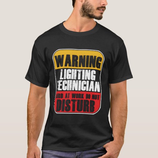 Lichttechniker Lichtscheinwerfer Motor T-Shirt (Vorderseite)