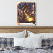 Lichttreppe Leinwanddruck (Insitu (Schlafzimmer))