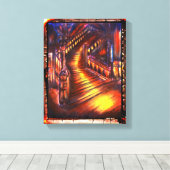 Lichttreppe Leinwanddruck (Insitu (Holzboden))