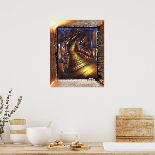 Lichttreppe Poster (Küche)