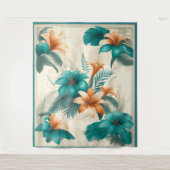 Lichttropische Hochzeitsgeschichte Wandteppich (Vorderseite)