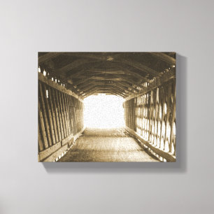 Lichttunnel Leinwanddruck