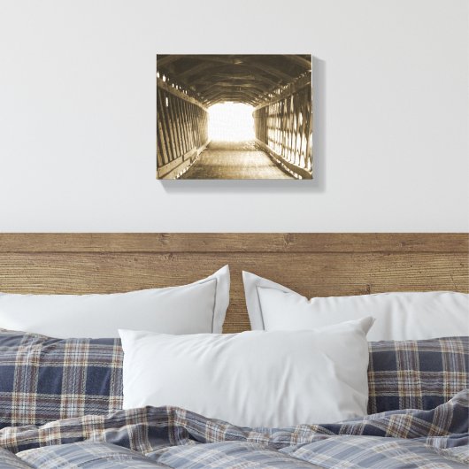 Lichttunnel Leinwanddruck (Insitu (Schlafzimmer))