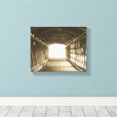 Lichttunnel Leinwanddruck (Insitu (Holzboden))