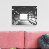 Lichttunnel Leinwanddruck (Insitu (Wohnzimmer))