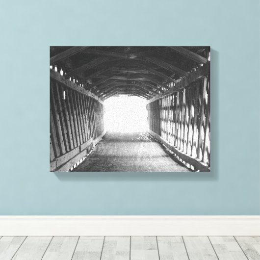 Lichttunnel Leinwanddruck (Insitu (Holzboden))