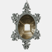 Lichttunnel Schneeflocken Zinn-Ornament (Links)