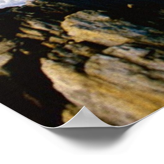 Lichtturm-Absturzwellen Poster (Ecke)