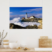 Lichtturm-Absturzwellen Poster (Küche)