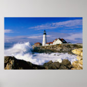 Lichtturm-Absturzwellen Poster (Vorne)