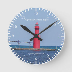 Lichtuhr Algoma Pierhead Runde Wanduhr