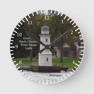 Lichtuhr der Grosse Ile North Channel Front Runde Wanduhr