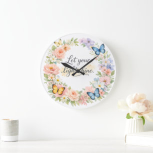 Lichtuhr leuchtet große wanduhr