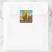 Lichtverschiebung auf einem Poplar von Maynard Dix Quadratischer Aufkleber (Tasche)