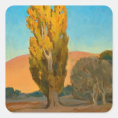 Lichtverschiebung auf einem Poplar von Maynard Dix Quadratischer Aufkleber (Vorderseite)