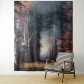Lichtweg in einem Baumwald Wandteppich (Beispiel)