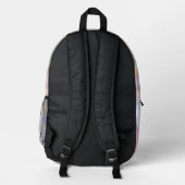 Lichtwellen Bedruckter Rucksack (Rückseite)