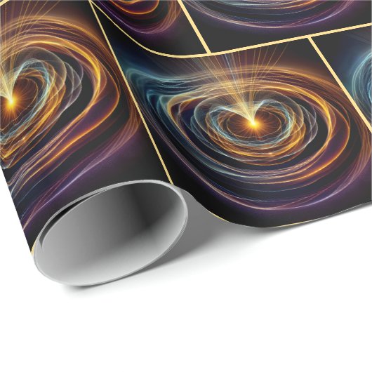 Lichtwellenleiche mit schwenniger Bewegung Geschenkpapier (Rolleneckpunkt)