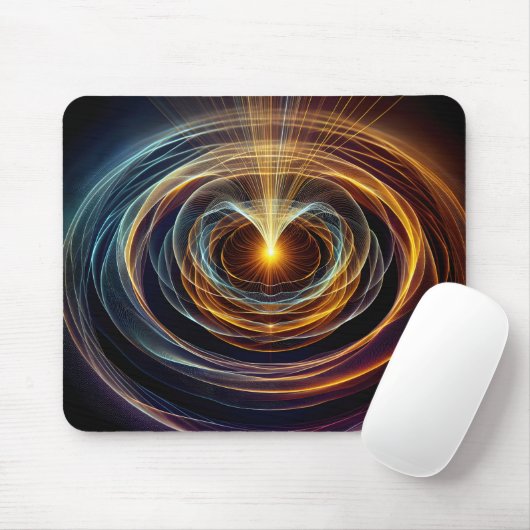 Lichtwellenleiche mit schwirbelnder Energie Mousepad (Mit Mouse)