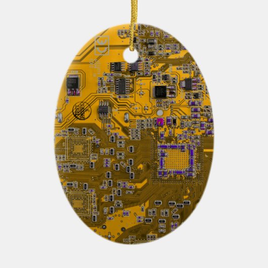 Lichtwellenleiter des Computergeek-Schaltkörpers Keramik Ornament (Vorne)