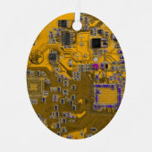 Lichtwellenleiter des Computergeek-Schaltkörpers Ornament Aus Metall (Vorderseite)