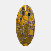 Lichtwellenleiter des Computergeek-Schaltkörpers Ornament Aus Metall (Vorderseite links)