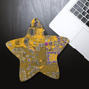Lichtwellenleiter des Computergeek-Schaltkörpers Stern-Aufkleber