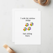 Lichtwellenleiterkarte der Rainbow-Bridge Mitteilungskarte (Vorderseite/Rückseite Beispiel)