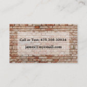 Lichtziegelmauermauerwerk-Visitenkarte Visitenkarte (Rückseite)