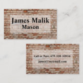 Lichtziegelmauermauerwerk-Visitenkarte Visitenkarte (Vorne/Hinten)
