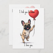 💘🐶Lick It and Love It Feiertagskarte (Vorne/Hinten)