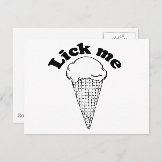 LICK ME POSTKARTE (Vorne/Hinten)