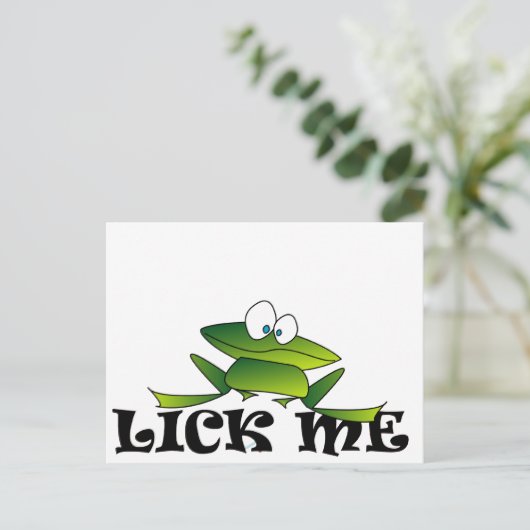 Lick Me Postkarte (Stehend Vorderseite)