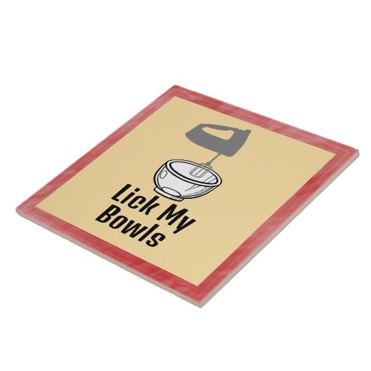Lick My Bowls Keramik Tile Fliese (Seite)