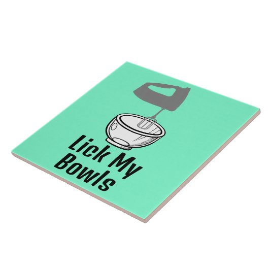 Lick My Bowls Keramik Tile Fliese (Seite)